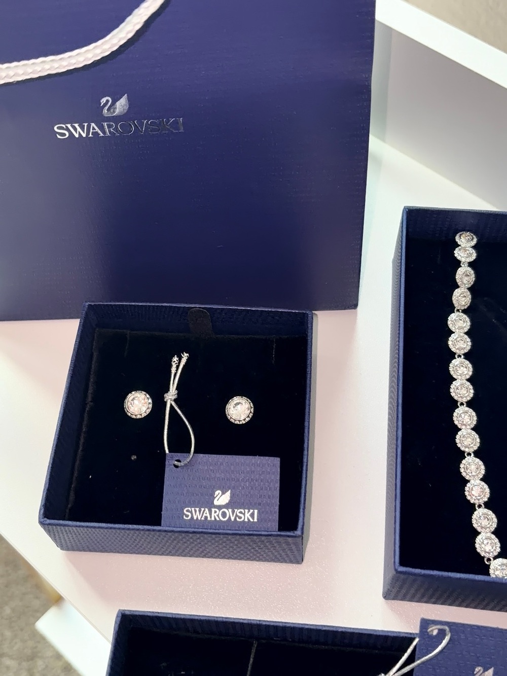 Swarovski Clear Crystal Station Necklace - Picture 4 of 6
